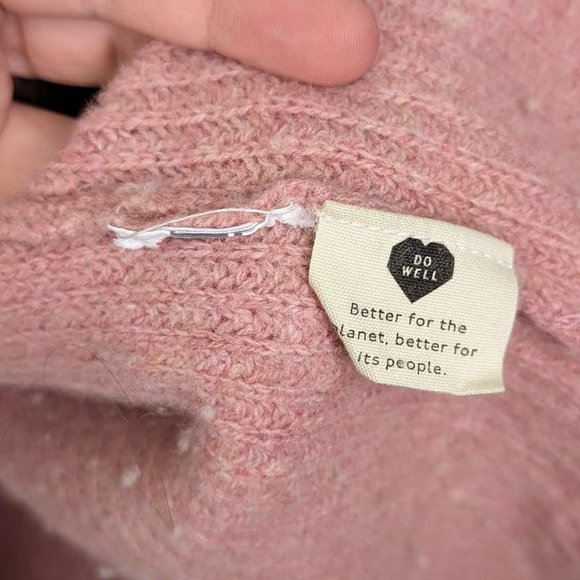 COPY - Madewell Pink Wool Blend Pink V-Neck Sweater Size M - Picture 6 of 6